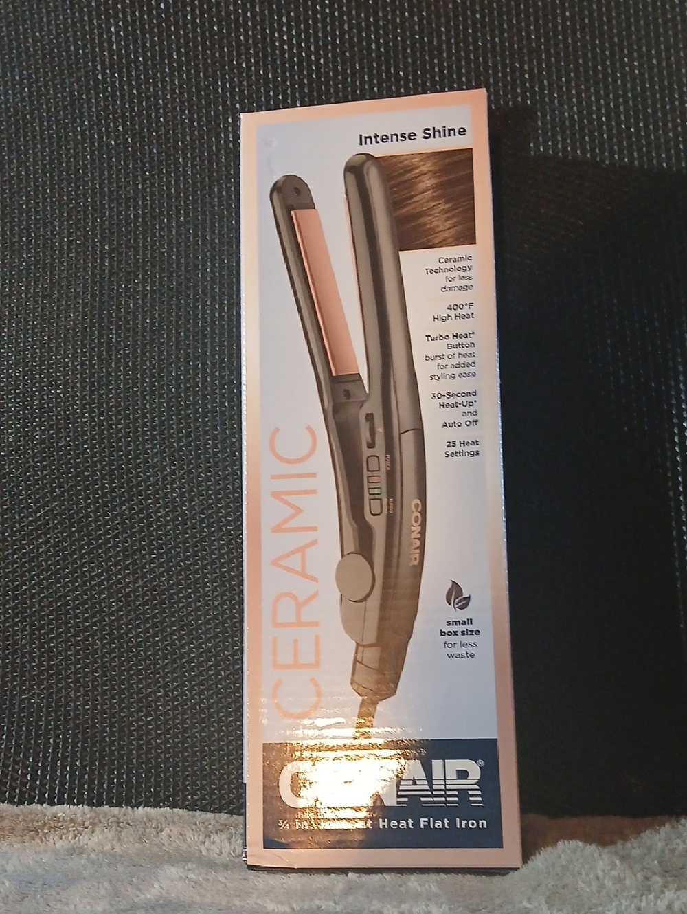 NWT Conair Ceramic Flat Iron - Rose Gold/Black